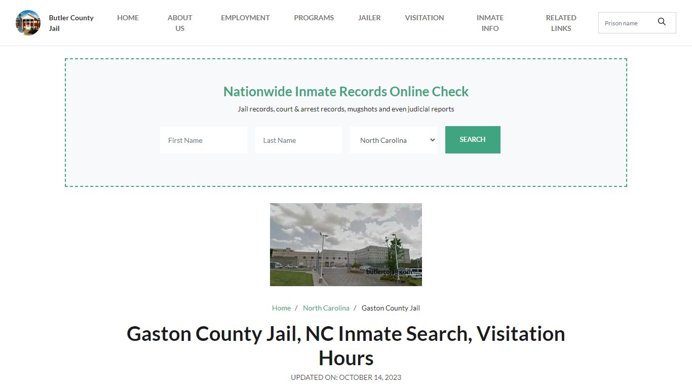 Gaston County Jail, NC Inmate Search, Visitation Hours
