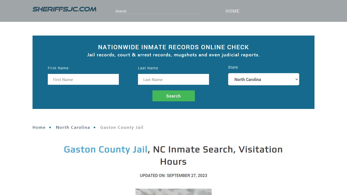 Gaston County Jail, NC Inmate Search, Visitation Hours